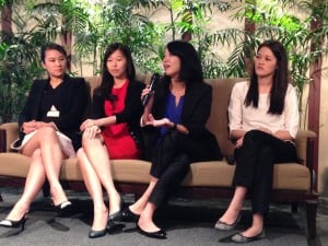 From left, Eunice Huang, Tan-Chi Hsieh, Jenny Law and Denise Cheng – the new travel ambassadors